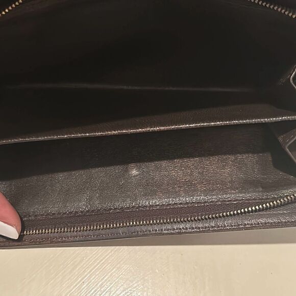 Bottega Veneta Nappa Intrecciato Zip Around Wallet Dark Brown Woven Leather - Picture 6 of 13